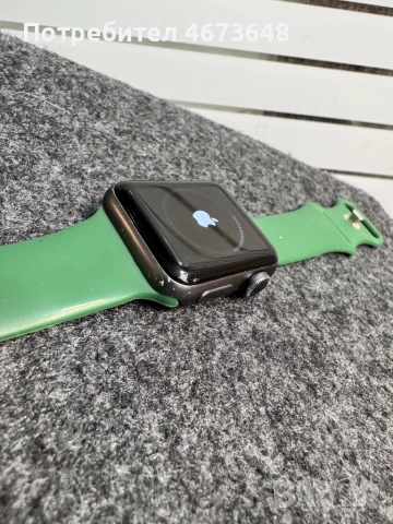 Apple Watch Series 3 (38мм), GPS, Тъмнозелена Каишка + Магнитно Зарядно, снимка 3 - Аксесоари за Apple - 52777204