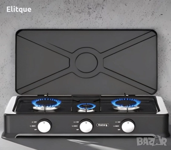 Троен газов котлон с капак Rosberg, 30mbar 2x2.2kWh+1x1kWh, снимка 6 - Котлони - 52860786