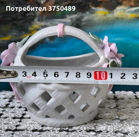 кошничка с рози и панделки , снимка 4 - Декорация за дома - 53699084