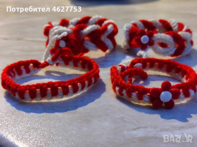 ръчно изработени мартеници на една кука , снимка 4 - Декорация за дома - 53503479