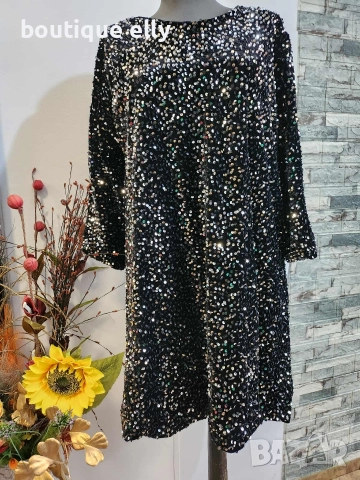 дамска рокля в сиво и кафяво, снимка 5 - Рокли - 52694366