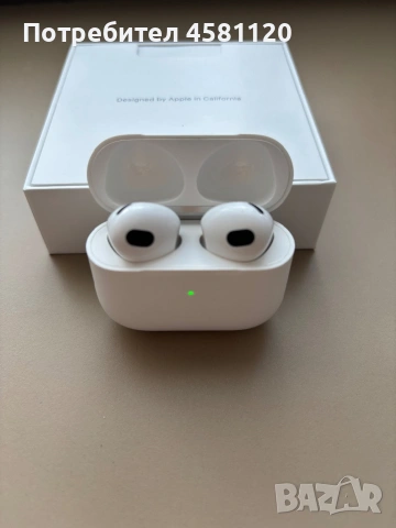 AirPods (3rd generation) с Lighting зареждане, снимка 3 - Bluetooth слушалки - 53443222