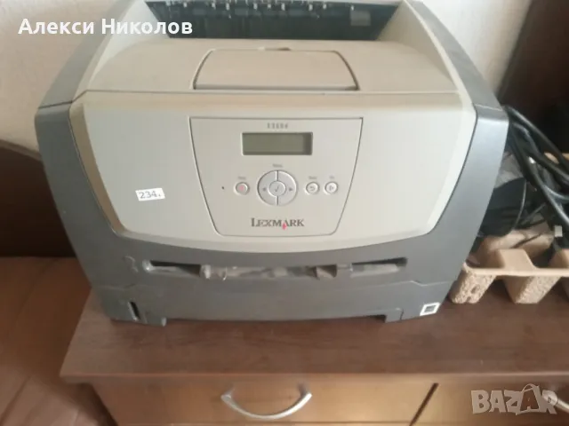 Принтер Lexmark E350D черно-бял лазерен, двустранен печат, снимка 1 - Принтери, копири, скенери - 49257684