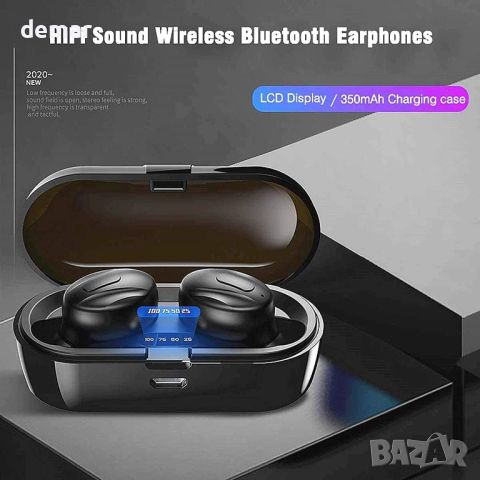 Слушалки Xawy, 5.0 безжични слушалки в ухото, стерео звук, микрофон, за iOS, Android, снимка 2 - Безжични слушалки - 45438178