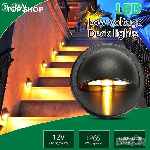 LED светлини за двор, градина, стълби, пътеки, под 10 броя, снимка 3 - Външни лампи - 49682807