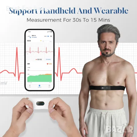 Мобилен ЕКГ апарат за дома  с OLED екран CheckMe, снимка 2 - Уреди за диагностика - 50176009