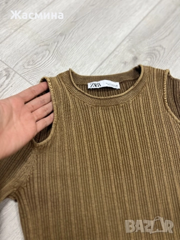 Дамска блуза на Зара носено само веднъж, снимка 3 - Блузи с дълъг ръкав и пуловери - 52433837