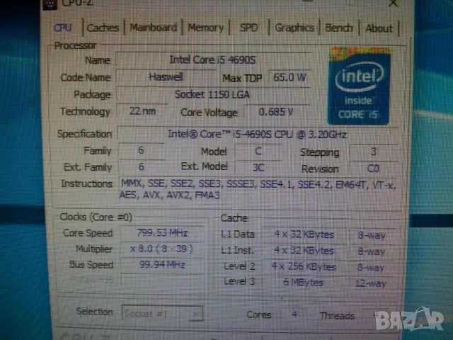 Процесор ЦПУ CPU Intel Core i5 4690S 3.9ghz 4ядра LGA 1150 , снимка 3 - Процесори - 47578263