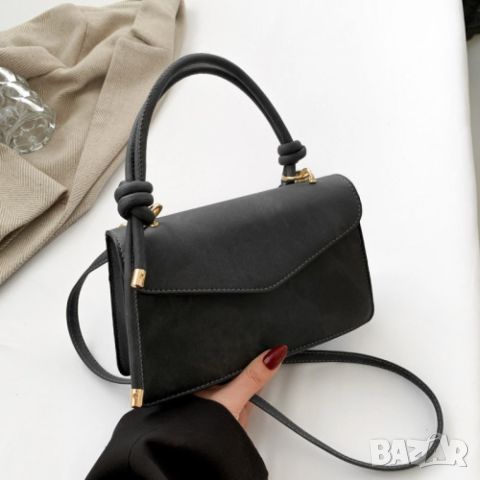 Малка дамска чанта с къса дръжка с възли 23х15х6см, снимка 4 - Чанти - 46411752