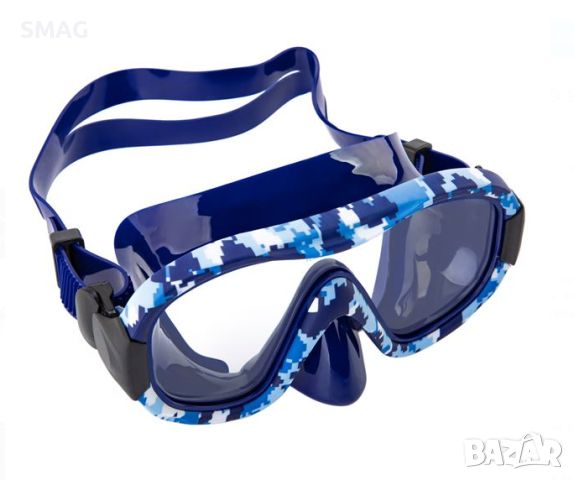 Комплект морска маска и шнорхел Черно, синьо, бяло, дизайни, на 12+ години, снимка 2 - Водни спортове - 46276016