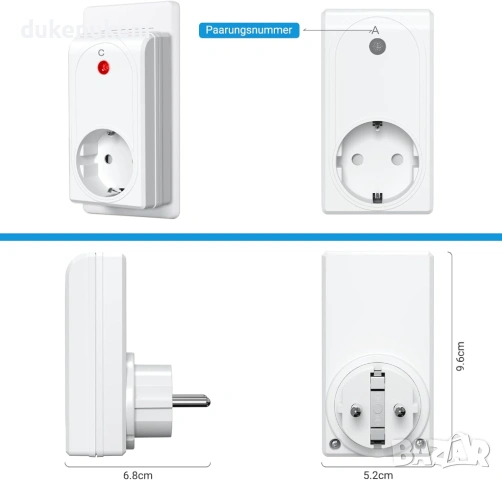 Комплект безжични контакти с дистанционно – 3+1, 2000W, снимка 2 - Друга електроника - 53333488