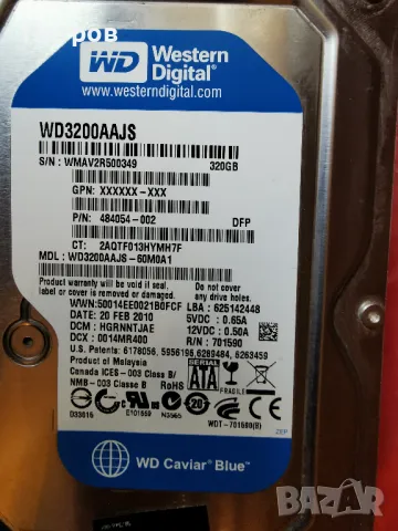 Твърд диск Western Digital WD3200AAJS 320GB, снимка 3 - Твърди дискове - 49701008