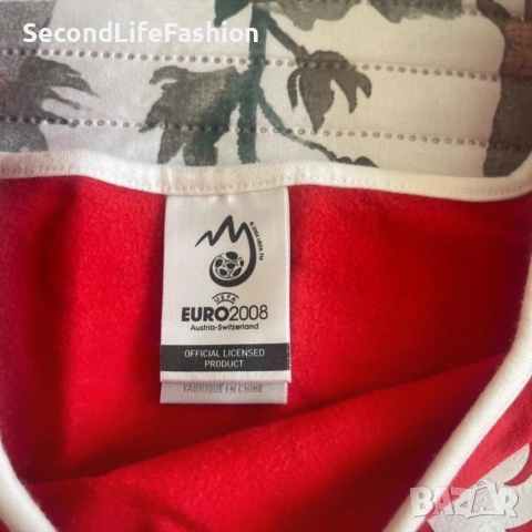 Дамска червена блуза Adidas Евро 2008 с дълъг ръкав, размер XS., снимка 2 - Блузи с дълъг ръкав и пуловери - 52796503