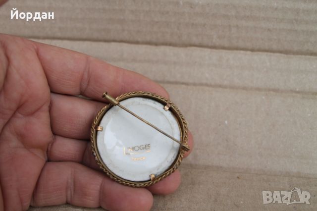Стара Френска брошка ''limoges'', снимка 5 - Антикварни и старинни предмети - 45623836