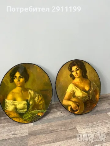 Елипсовидна картина, комплект от 4 бр., снимка 3 - Картини - 50359182