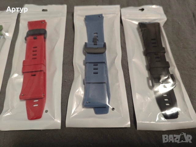 Силиконови каишки за часовник 22 мм., снимка 3 - Каишки за часовници - 54063439