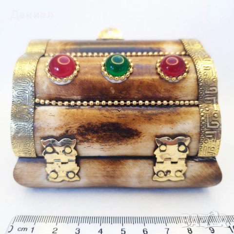 Кутии за бижута от естествен биволски рог с бронзов обков, снимка 3 - Подаръци за жени - 47234779