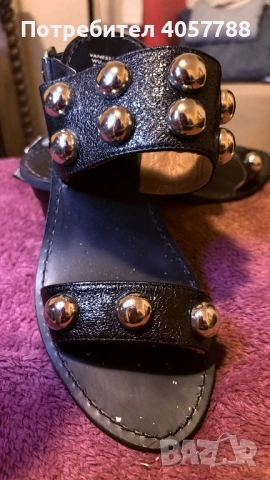 Луксозни кожени сандали Vanessa Wu с ефектни капси – Естествена кожа!, снимка 11 - Сандали - 53729899
