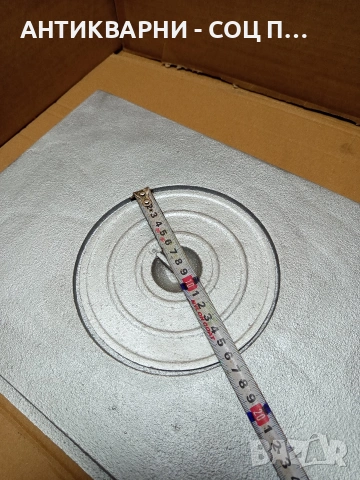 Соц Стара Чугунена Плоча За Стара Печка Барбекю Барбекюта. Номер 588., снимка 8 - Антикварни и старинни предмети - 53206049