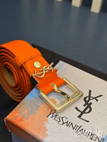 колани от естествена кожа 3см yves saint laurent, снимка 5 - Колани - 50406209