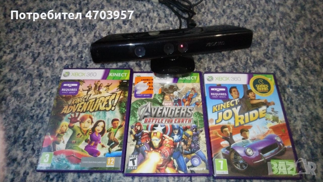 Камера Kinect За Xbox 360 с 3 Игри kinect adventures