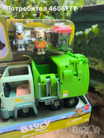 Bluey Блуи камион за боклук с две фигури , снимка 4 - Коли, камиони, мотори, писти - 51888964