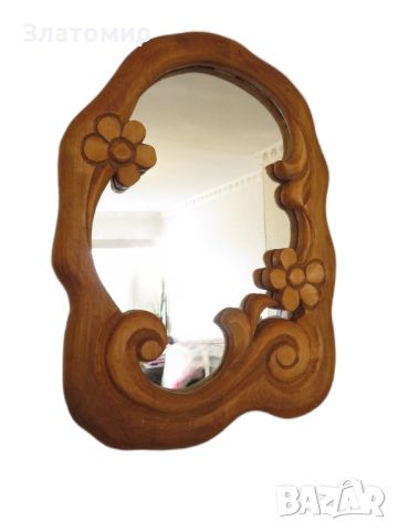Огледало с дървена рамка/дърворезба, снимка 5 - Декорация за дома - 45314822