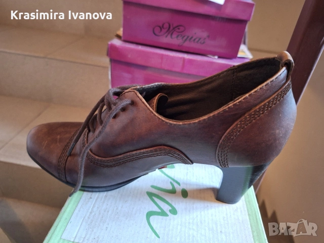 нови обувки естествена кожа цвят кафе , снимка 3 - Дамски ежедневни обувки - 54209376
