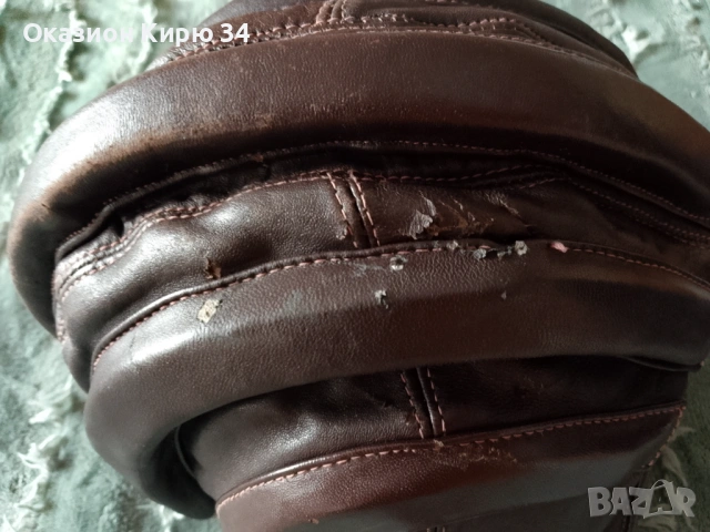 Кожено парашутистко боне Тройка кебапчета, снимка 8 - Шапки - 54230152