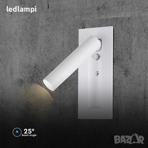 LED Аплик 2W За Вграждане Бял Топло Бяла Светлина, снимка 3 - Лампи за стена - 42746062