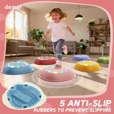 Детски стъпала, неплъзгащи се и издръжливи сензорни играчки, стъпала за баланс, 3-5 години, снимка 3 - Образователни игри - 53411302