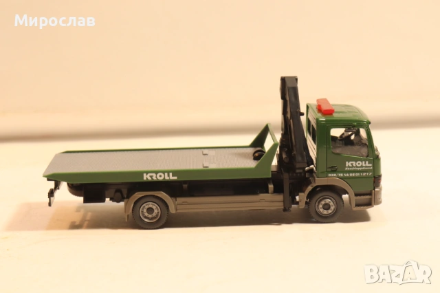 WIKING H0 1/87 MERCEDES ATEGO  РЕПАТРАК ПЛАТФОРМА КАМИОН МОДЕЛ, снимка 5 - Колекции - 54222939
