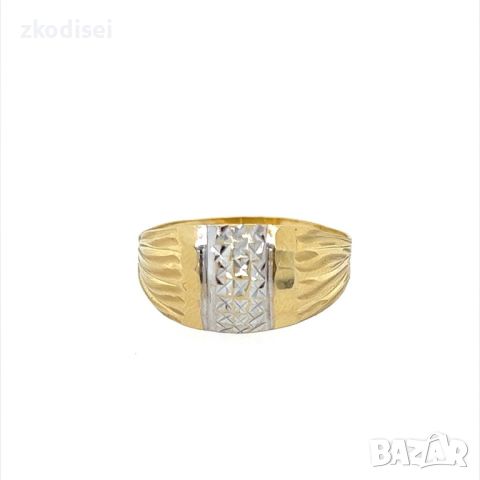 Златен дамски пръстен 1,15гр. размер:58 14кр. проба:585 модел:24750-1, снимка 1 - Пръстени - 46289056
