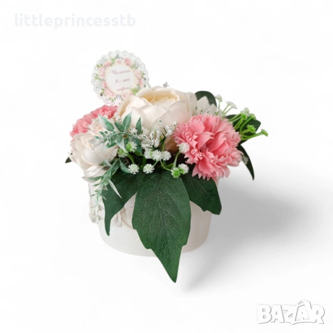 Аранжировки за 8-ми март със сапунени цветя , снимка 8 - Изкуствени цветя - 53721840