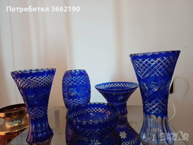 Сет кристални предмети Бохемия