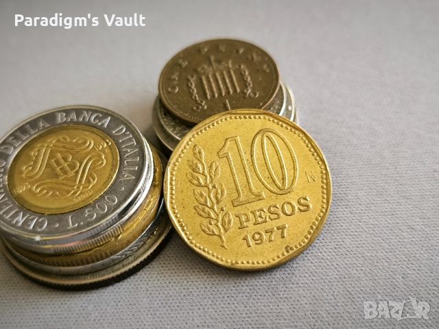 Mонета - Аржентина - 10 песо | 1977г., снимка 1 - Нумизматика и бонистика - 45250461