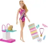 кукла Барби Плувкиня с бутон Barbie Dreamhouse Adventure Swim 'n Dive, снимка 8