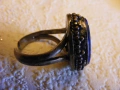 Колекционерски сребърен пръстен с гема лапис лазули, снимка 4