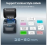 CLABEL Bluetooth принтер за етикети, акумулаторен съвместим с iOS и Android, снимка 2
