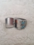 Мъжки пръстен от неръждаема стомана със синтетичен тюркоаз и орнаменти, снимка 9