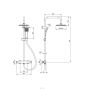 Комплект дъждовна душ колона с термо смесител Joko Chrom, снимка 2