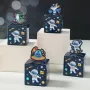 Космос космонавт картонена кутия кутии за лакомства подаръци рожден ден парти картонени кутийки, снимка 3