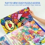 MOZOOSON Папка за съхранение на пъзели, Аксесоари за пъзели с 25 джоба, синя, снимка 5
