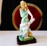 Порцеланова статуетка,фигура Дама,Фея и Сърна,22 см. , снимка 6