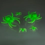 Хелоуин / Halloween декоративни паяци, светещи в тъмното (Glow in the Dark), комплект 4 бр._1244355, снимка 1