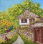 "Селска идилия", авторска маслена картина, снимка 1 - Картини - 45551711