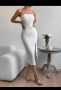 Бяла елегантна рокля, снимка 1 - Рокли - 45141885