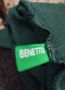 Дамско памучно поло с къс ръкав, тъмно зелена на Benetton., снимка 2