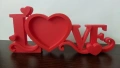 Дизайнерска интериорна декорация "LOVE" в червено, снимка 3