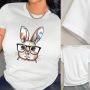 Макси еластична и много бяла тениска с модерна весела щампа, снимка 1 - Тениски - 45783115
